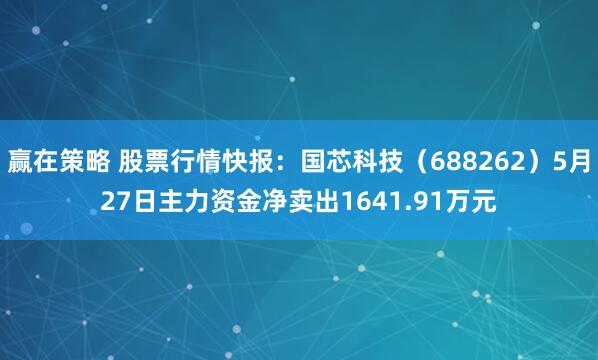 赢在策略 股票行情快报：国芯科技（688262）5月27日主力资金净卖出1641.91万元