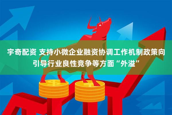 宇奇配资 支持小微企业融资协调工作机制政策向引导行业良性竞争等方面“外溢”