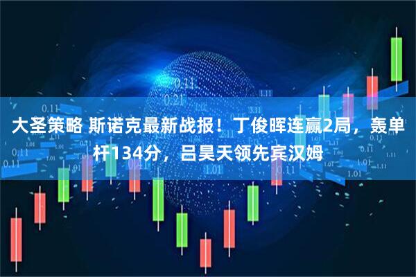 大圣策略 斯诺克最新战报!丁俊晖连赢2局,轰单杆134分,吕昊天领先宾汉姆